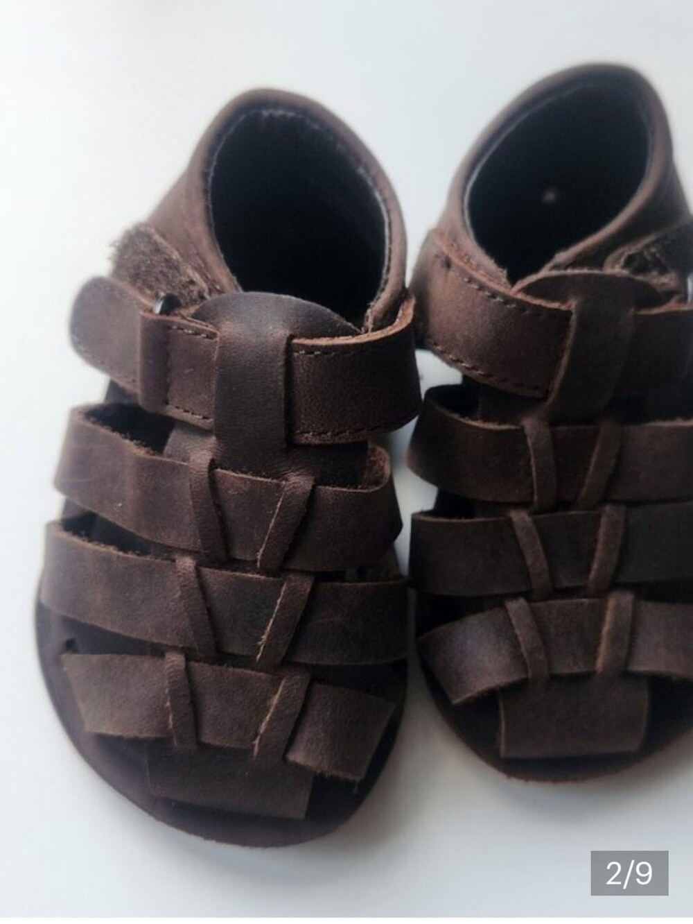 Brown Infant Woven Fisherman Sandals